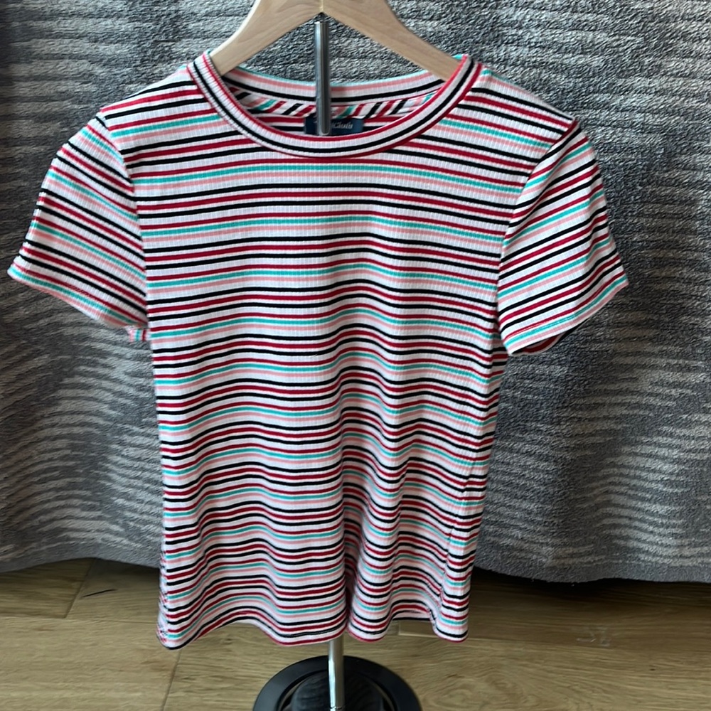 Modcloth Made in USA Stripes short sleeve shirt